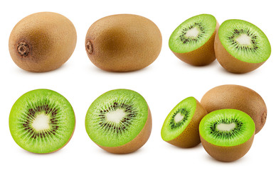 kiwi isolated on white background, full depth of field, clipping path