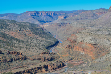 Wall Mural - Scenic Beauty of Salt River Canyon in Gila County, Tonto National Forest, Arizona USA