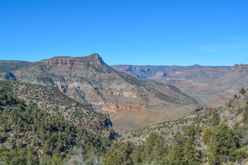 Wall Mural - Scenic Beauty of Salt River Canyon in Gila County, Tonto National Forest, Arizona USA