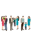 © zolotons - vector, isolated, silhouette in a flat style, family, set