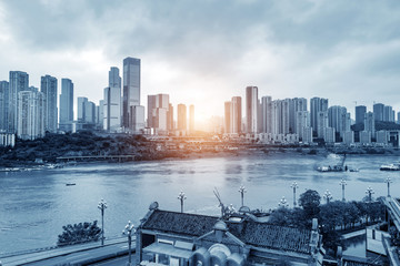 Sticker - Chongqing cityscape and skyscrapers