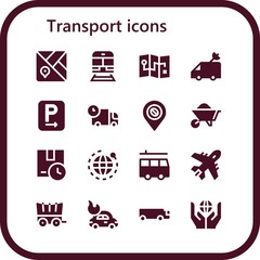 Poster - transport icon set