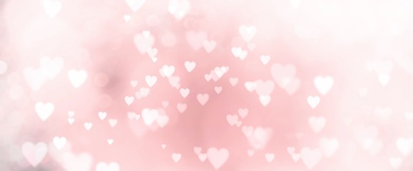Wall Mural - Abstract pastel background with many hearts - concept Mother's Day, Valentine's Day, Birthday - spring colors