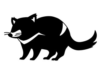 Wall Mural - australian tasmanian devil on white background