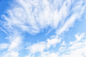 Wall Mural - Beautiful blue sky with cirrocumulus white clouds