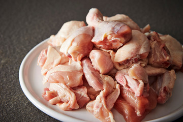 Poster - Fresh raw chicken legs on plate