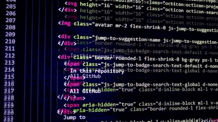 developer software source code screen. programming code. writing script. programmer editing code bac