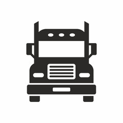 Wall Mural - Truck icon, heavy goods vehicle. Vector icon isolated on white background.