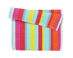 Canvas Print - Colorful striped cotton placemat