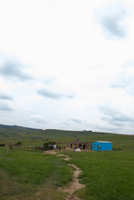 Rural Houses And Huts In The Mountains In Drakensberg, South Africa 