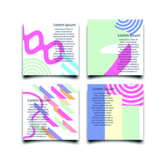 Fototapete - Modern abstract design templates. pastel color magazine covers, wedding invitations, flyers, newsletter, poster, greeting cards, packaging and branding design