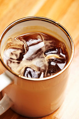 Canvas Print - Iced coffee in mug cup