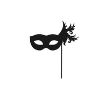 Masquerade Mask Icon. Vector Illustration, Flat Design.