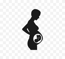 Woman Pregnant, Silhouette Icon. Vector Illustration. Flat.