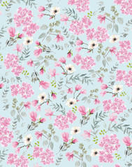  seamless floral pattern with flowers