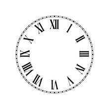 Clock Face With Roman Numerals