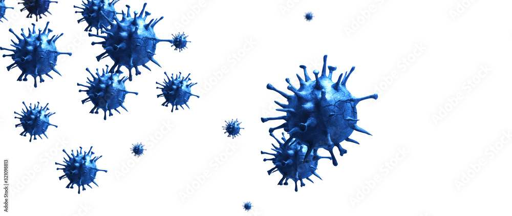 New coronavirus 2019-ncov. 3D medical illustration - obrazy, fototapety, plakaty 