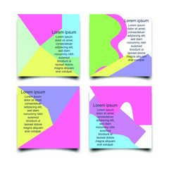 Fototapete - Modern abstract design templates. pastel color magazine covers, wedding invitations, flyers, newsletter, poster, greeting cards, packaging and branding design