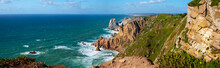 View Of Atlantic Coast At Portugal, Cabo Da Roca. Summer Day