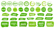 Organic Product Stamp Icon On White Background. Vector.
