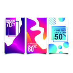 Leinwandbilder - Modern abstract Sale Banners Design. Discount Banner Promotion Template. Dynamic modern fluid mobile for sale banners. Sale banner template design, Super sale special offer.