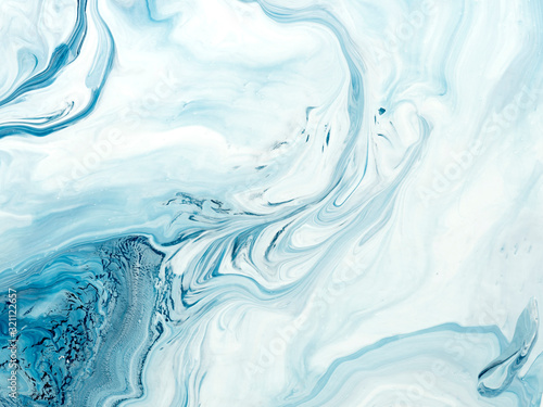 Blue creative painting, abstract hand painted background, marble texture Tableau sur Toile