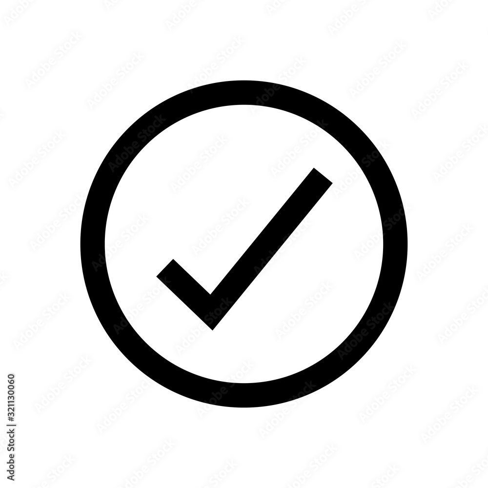 check mark icon design vector logo template EPS 10