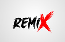 Remix Grunge Brush Stroke Word Text For Typography Icon Logo Design