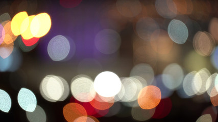 Abstract Bokeh Out of Focus Lights Creating a Nice Color Effect