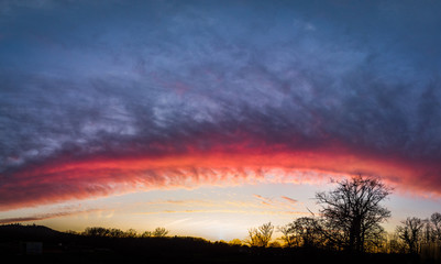 Poster - Brive la Gaillarde (Corrèze, France) - Coucher de soleil