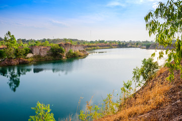 Canvas Print - Blue lake at Kamphaeng Phet province