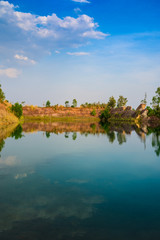 Canvas Print - Blue lake at Kamphaeng Phet province