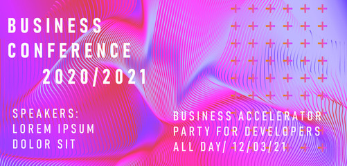 Aufkleber - Abstract geometric background. Poster template for Business and IT Technologies Conference.