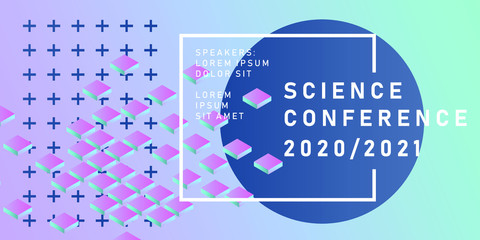 Aufkleber - Abstract geometric background. Poster template for Business and IT Technologies Conference.