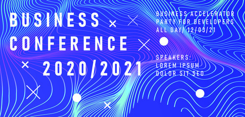 Aufkleber - Abstract geometric background. Poster template for Business and IT Technologies Conference.