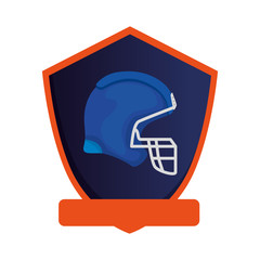 Poster - american football helmet in shield design