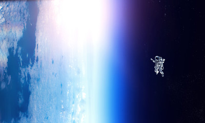 Wall Mural - exploring outer space. mixed media
