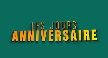 Poster - les jours anniversaire- soldes marketing animation