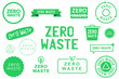 © аska - Collection of zero waste various badges, symbols and emlems. Ecology and environment protection. Vector illustration.