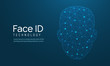 © kolonko - Face recognition biometric ID. Face scan vector digital security technology
