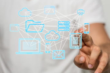 using cloud technology to send and receive files.