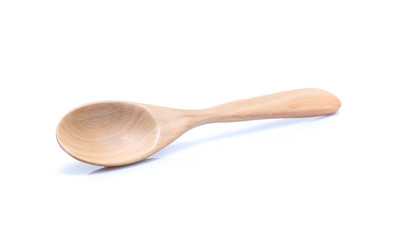 spoon wood isolated on white background