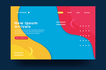 Landing page template Design. Modern flat design concept For landing page, banner, website, homepage, card, ui, or apps. Vector illustration