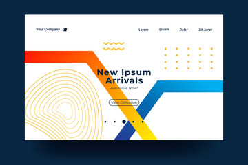 Landing page template Design. Modern flat design concept For landing page, banner, website, homepage, card, ui, or apps. Vector illustration