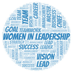 Wall Mural - Women In Leadership word cloud.