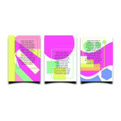 Aufkleber - poster templates with organic abstract shapes in pastel colors. Contemporary collage wedding invitations, greeting cards, flyers, newsletter, poster. vector illustration