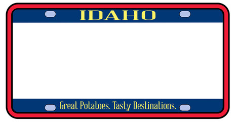 Poster - Blank Idaho State License Plate