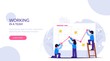 © shendart - Customer Reviews. People characters giving five star Feedback. Clients choosing satisfaction rating and leaving positive review. Customer service and user experience concept.