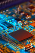 © Raimundas - Electronic circuit board with electronic components such as chips close up. The concept of the electronic computer hardware technology.