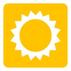 Wall Mural - Colorful Sun icon illustration on white background
